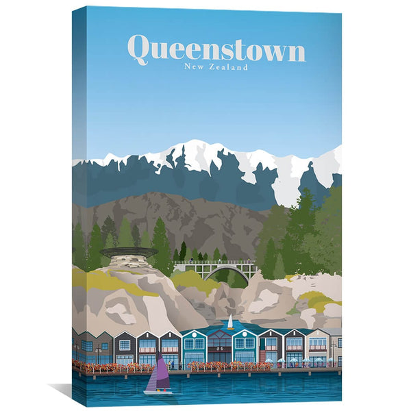 Queenstown Canvas - Studio 324 Art 30 x 45cm / Unframed Canvas Print Clock Canvas