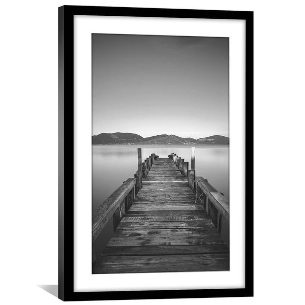 Quiet Pier Print Art 30 x 45cm / Unframed Canvas Print Clock Canvas