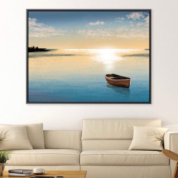 Reflective Paddle Canvas Art Clock Canvas