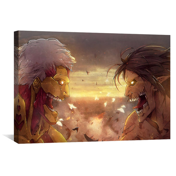 Reiner vs. Eren Canvas Art Clock Canvas