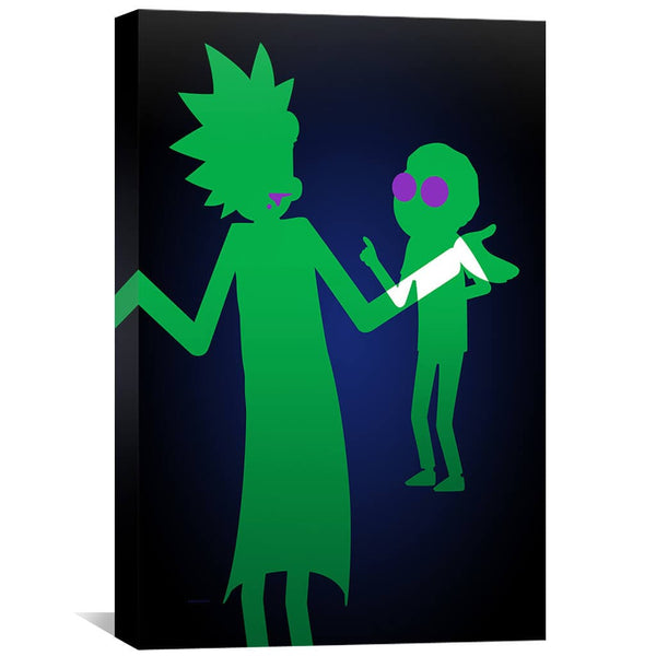 Rick and Morty Canvas Art 30 x 45cm / Unframed Canvas Print Clock Canvas