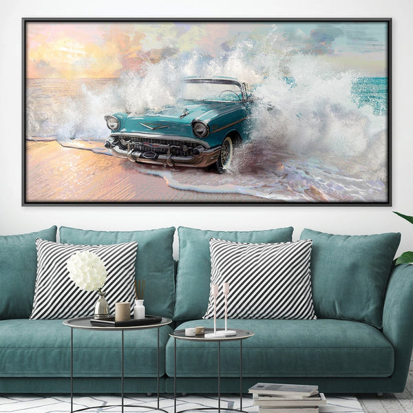 Ride the Wave Canvas Art Clock Canvas