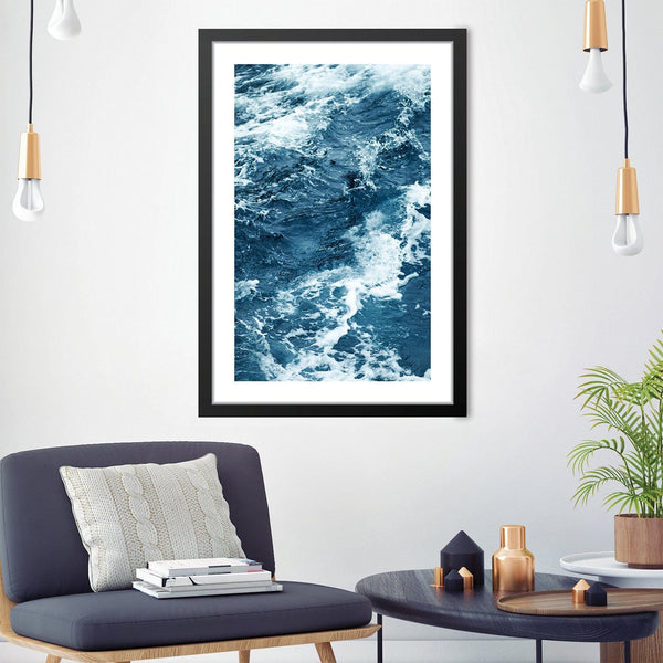 Rippled Ocean Print Art 30 x 45cm / Unframed Canvas Print Clock Canvas