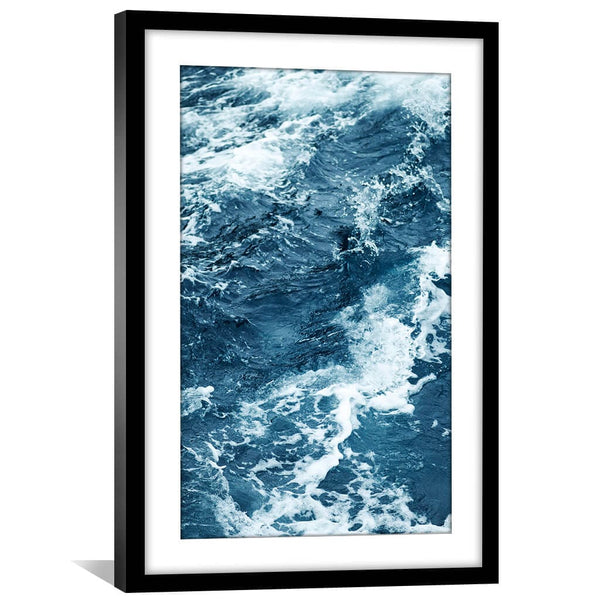 Rippled Ocean Print Art Clock Canvas