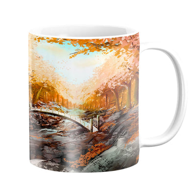 River Crossing Mug Mug White Clock Canvas