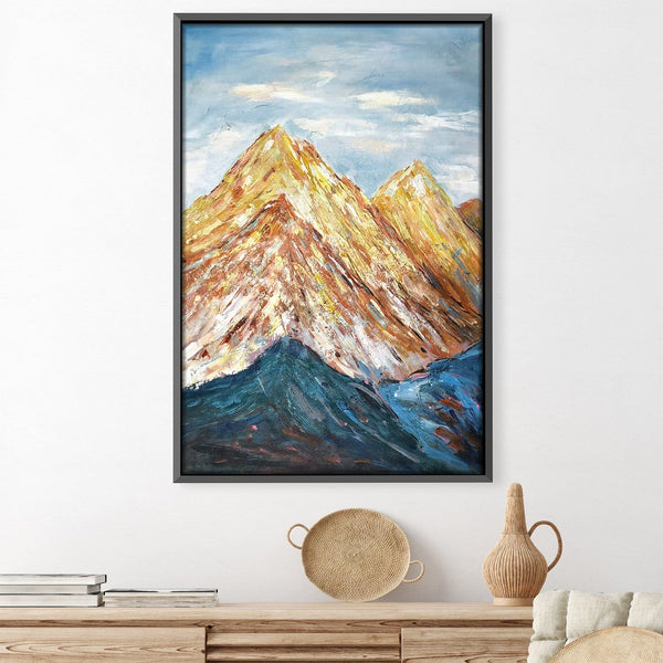 Rocky Terrains Oil Painting Oil 30 x 45cm / Oil Painting Clock Canvas