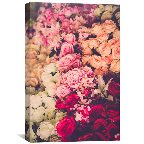 Rose Bouquet Canvas Art 40 x 60cm / Unframed Canvas Print Clock Canvas