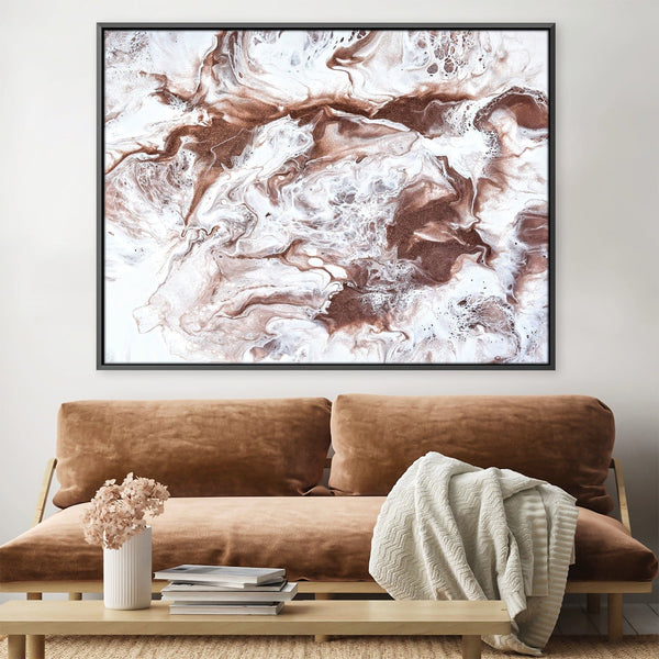 Rose Gold Marble II Canvas Art 45 x 30cm / Unframed Canvas Print Clock Canvas