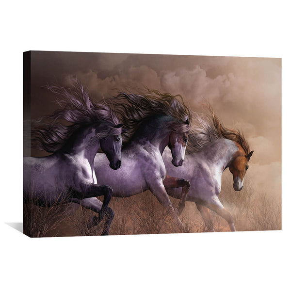 Run To Freedom Canvas Art 45 x 30cm / Unframed Canvas Print Clock Canvas