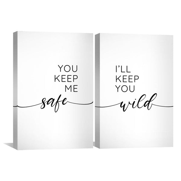 Safe and Wild Canvas Art Clock Canvas