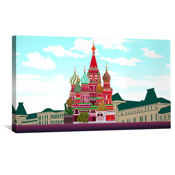 Saint Basil Cathedral Canvas Art Clock Canvas