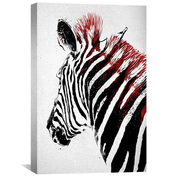 Samurai Zebra Canvas Art Clock Canvas