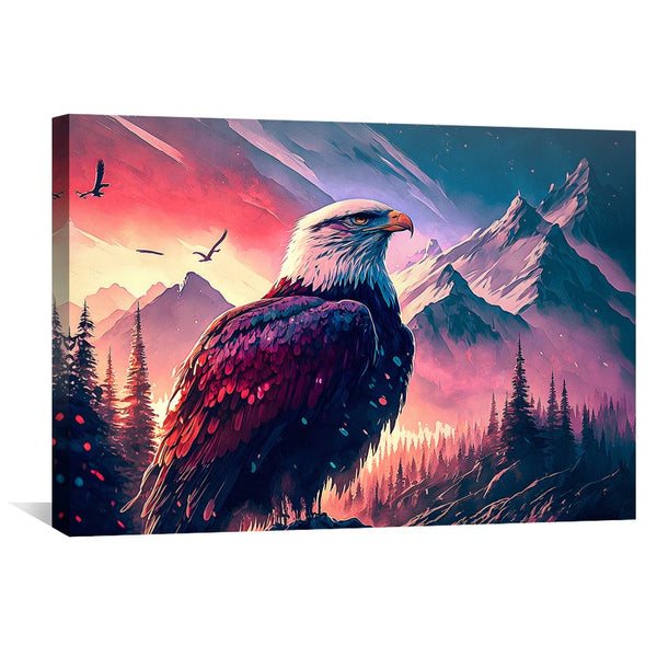 Scenic Eagle Canvas Art Clock Canvas