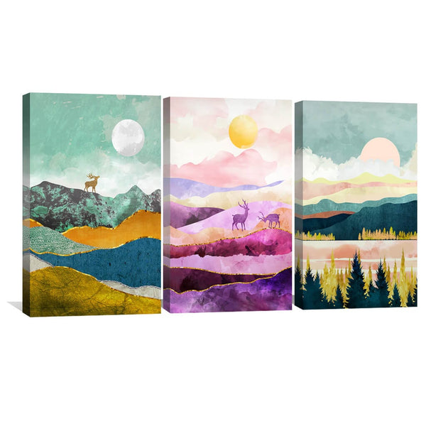 Scenic Landscape Canvas Art Clock Canvas