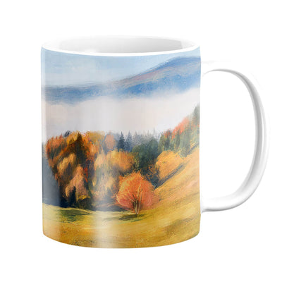 Serene Mountains Mug Mug White Clock Canvas