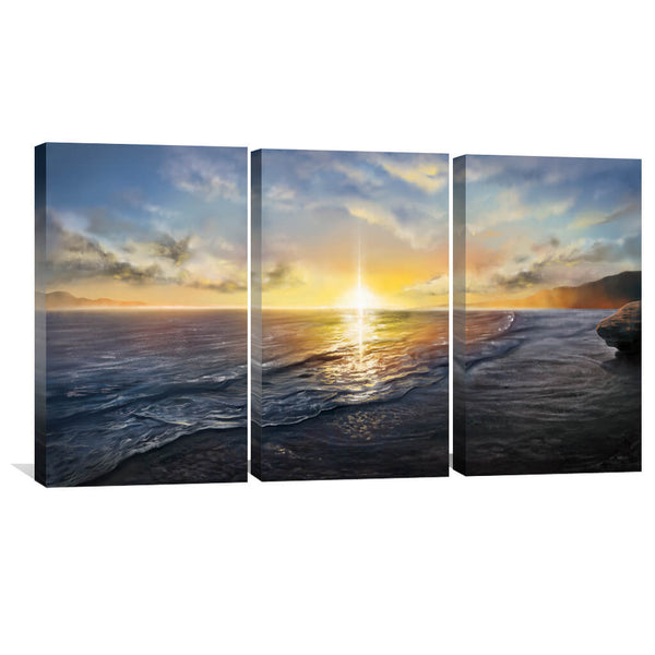 Serene Waves Canvas Art Clock Canvas