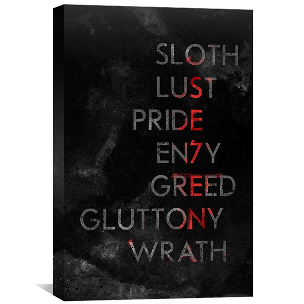 Seven Deadly Sins Canvas Art Clock Canvas