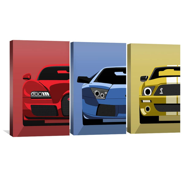 Shades of Speed Canvas Art Clock Canvas