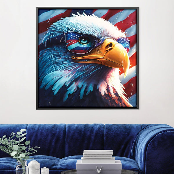 Shades on the Eagle Canvas Art Clock Canvas