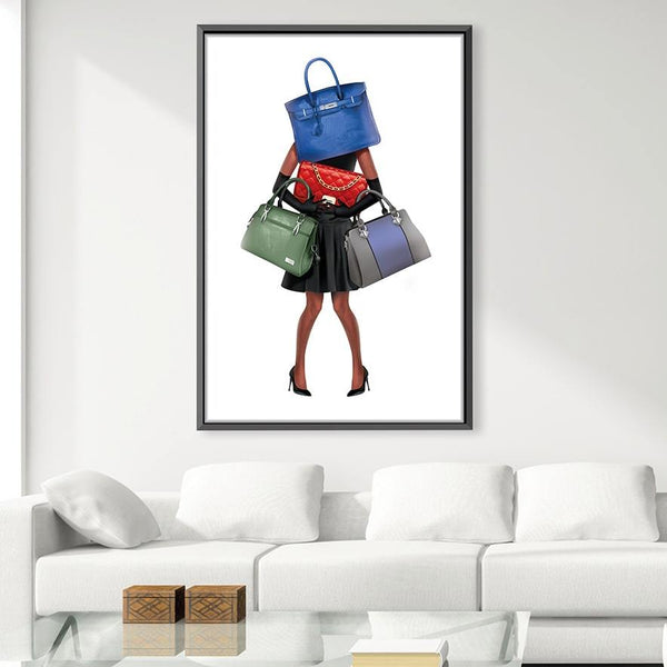 Shopping Spree Canvas Art Clock Canvas