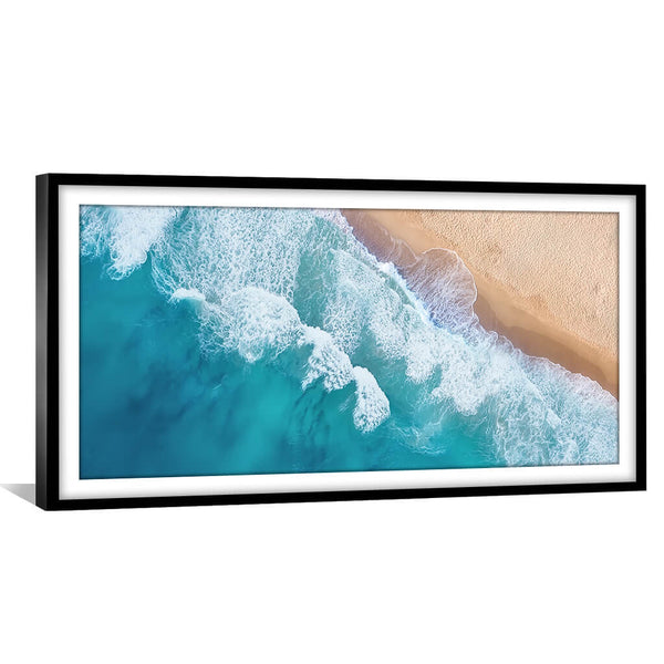 Shoreline Print Art 50 x 25cm / Unframed Print Clock Canvas