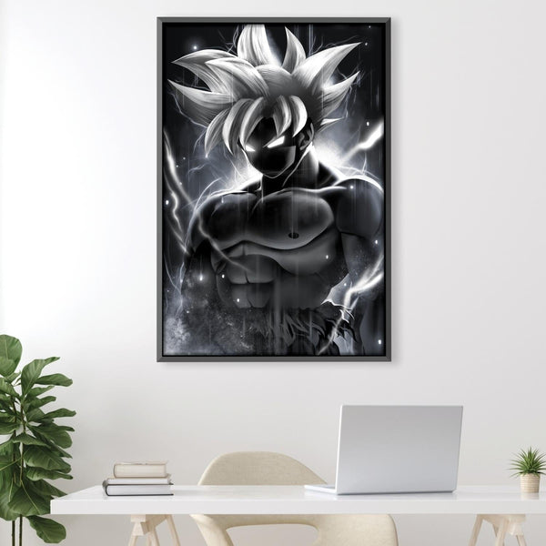 Silver Goku Canvas Art Clock Canvas