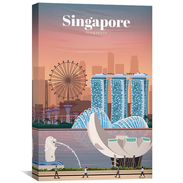 Singapore Canvas - Studio 324 Art Clock Canvas