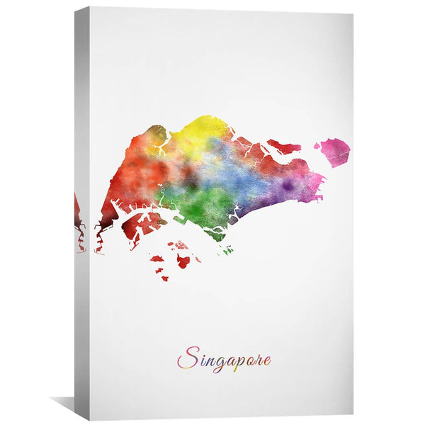 Singapore Rainbow Canvas Art 30 x 45cm / Unframed Canvas Print Clock Canvas