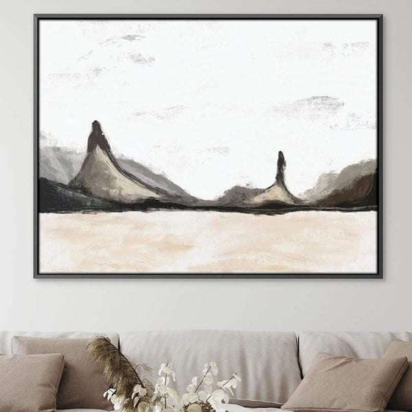 Sketched Landscape Canvas Art Clock Canvas