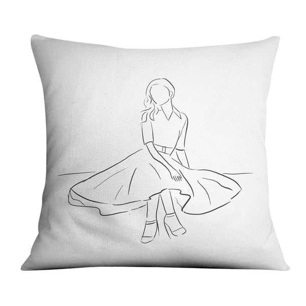 Skirts and Dresses B Cushion Cushion 45 x 45cm Clock Canvas