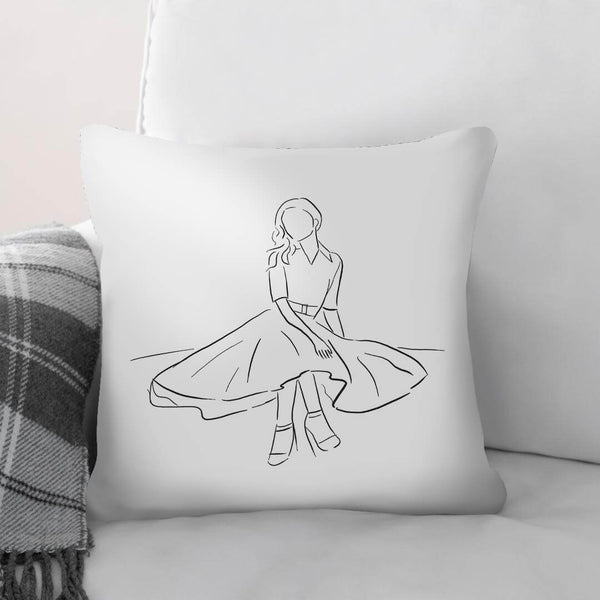 Skirts and Dresses B Cushion Cushion 45 x 45cm Clock Canvas