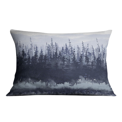 Slated Forest Cushion Cushion 48 x 33cm Clock Canvas