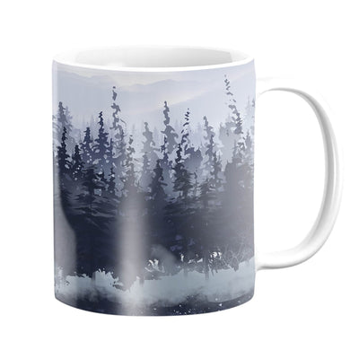 Slated Forest Mug Mug White Clock Canvas