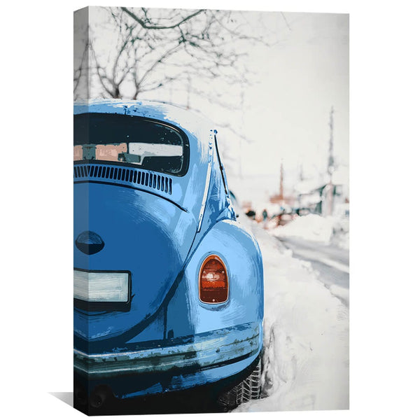 Snow Roads Canvas Art 30 x 45cm / Unframed Canvas Print Clock Canvas