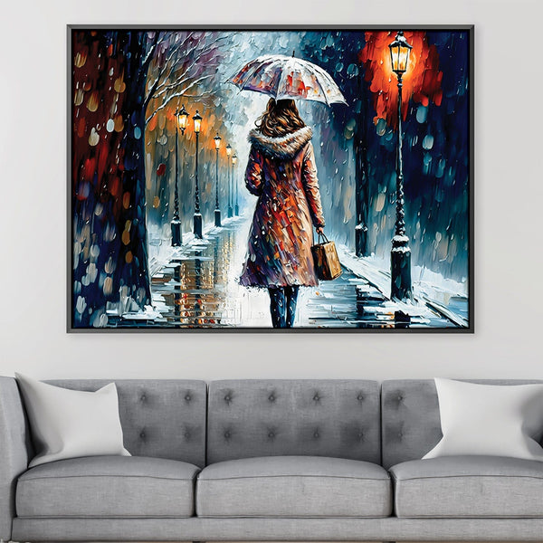 Snowy Beauty Canvas Art 45 x 30cm / Unframed Canvas Print Clock Canvas