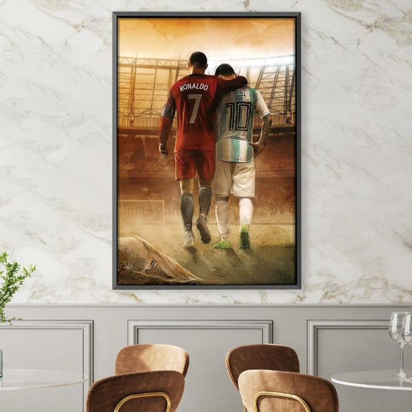 Soccer GOATs Canvas Art Clock Canvas