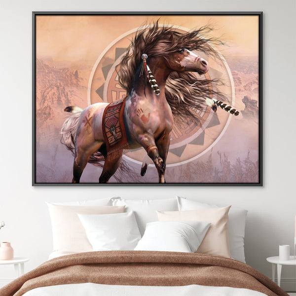 Spirit Warrior Canvas Art Clock Canvas