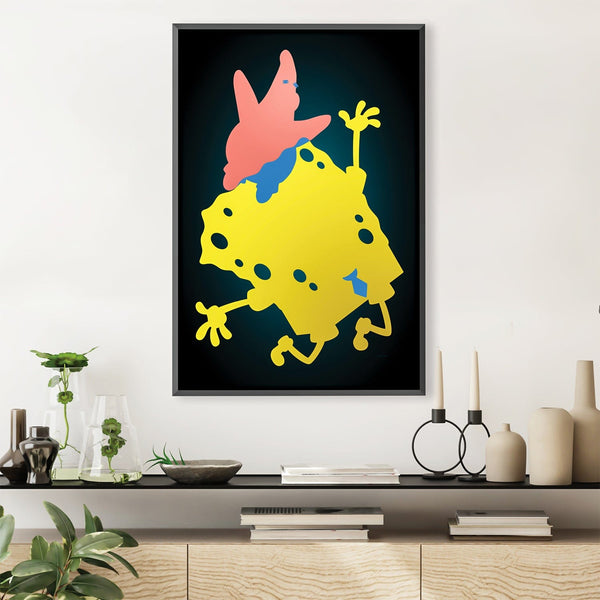 Spongebob Canvas Art Clock Canvas