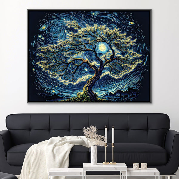 Starry Willow Canvas Art Clock Canvas