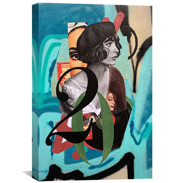 Street Art Canvas Art Clock Canvas