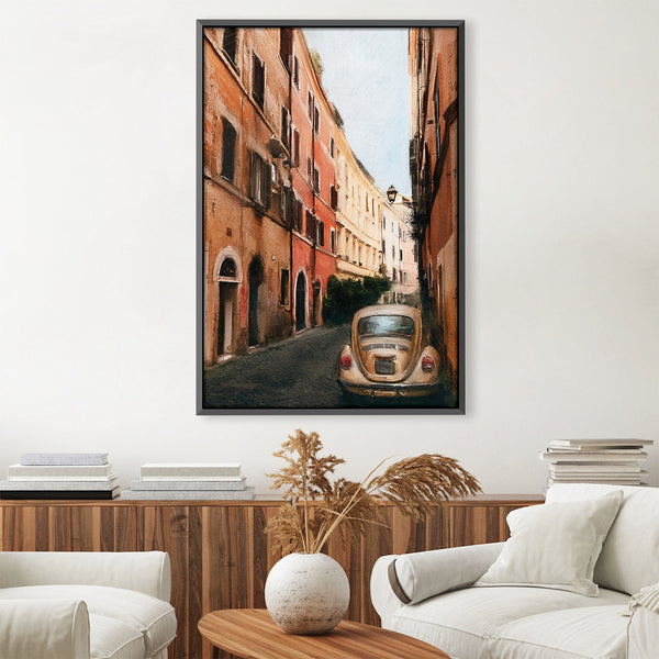 Streets of Italy Canvas Art Clock Canvas