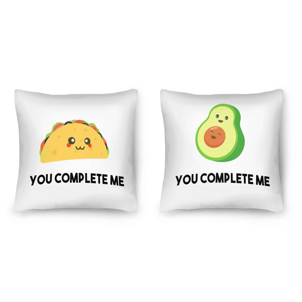 Taco and Avo Cushion Cushion Clock Canvas