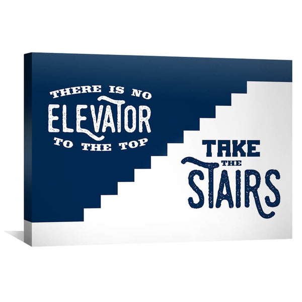 Take The Stairs Canvas Art 45 x 30cm / Unframed Canvas Print Clock Canvas