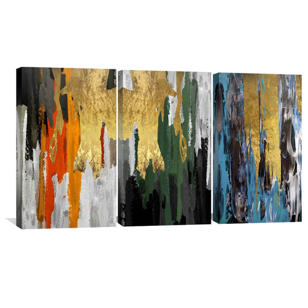 The Abstract Curtain Canvas Art Clock Canvas