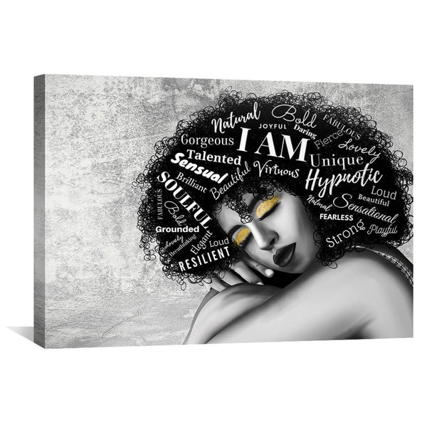 The Everything Woman Canvas Art 45 x 30cm / Unframed Canvas Print Clock Canvas