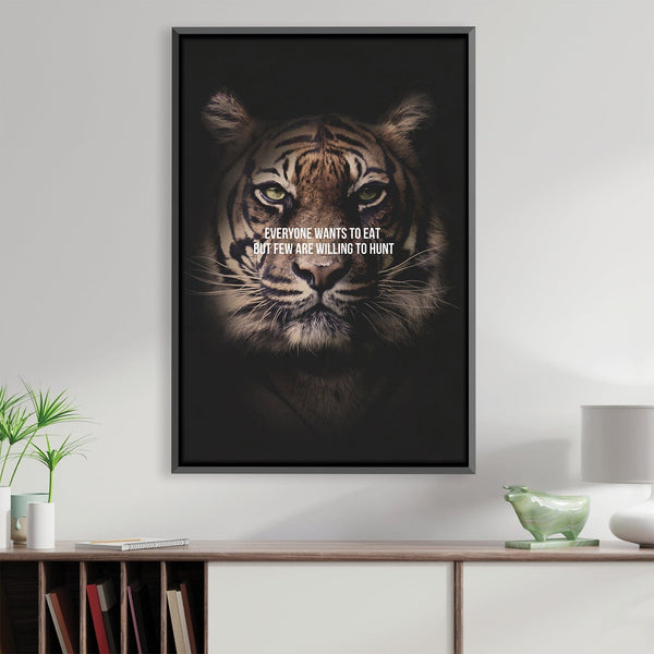 Tiger Hunt Canvas Art Clock Canvas