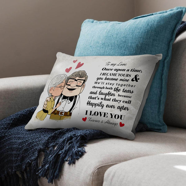 To My Forever Love Cushion Cushion 48 x 33cm Clock Canvas