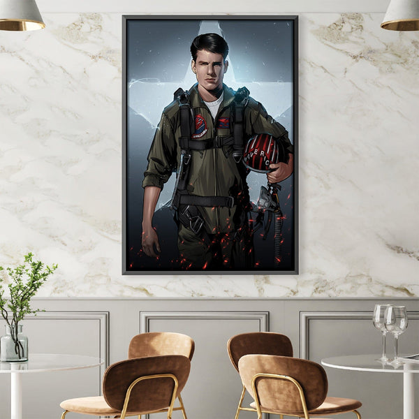 Top Gun Canvas Art 30 x 45cm / Unframed Canvas Print Clock Canvas