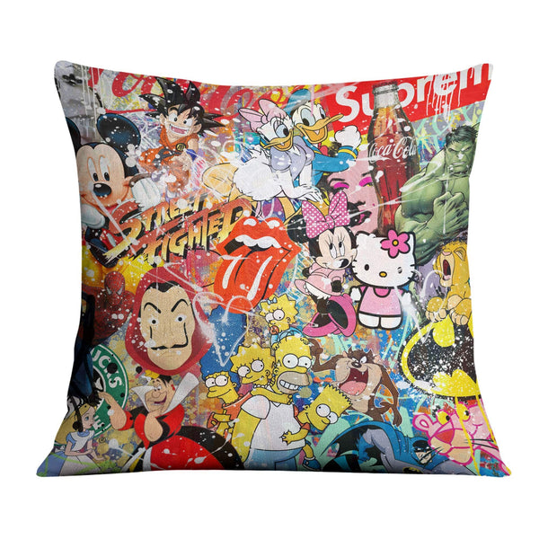 Trending Collage Cushion Cushion 45 x 45cm Clock Canvas