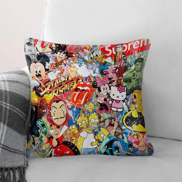 Trending Collage Cushion Cushion 45 x 45cm Clock Canvas